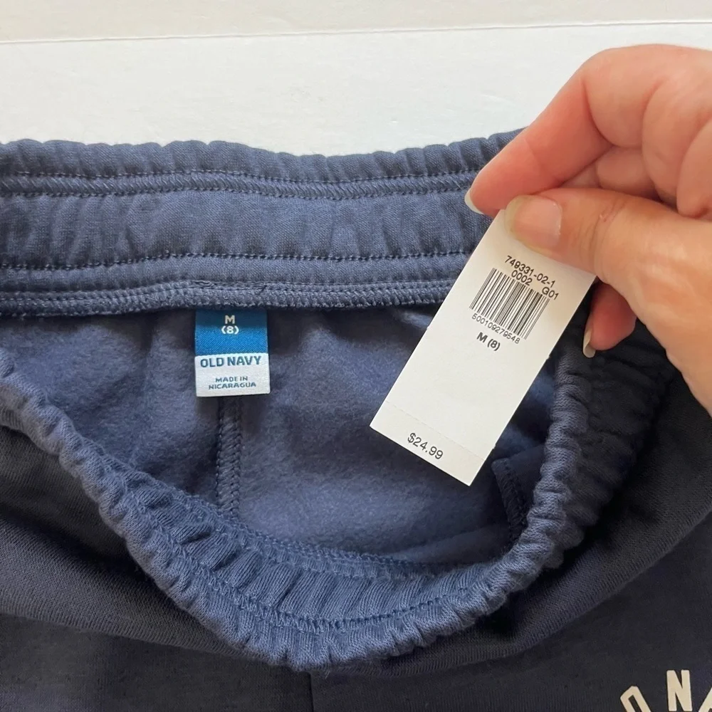Old Navy Logo Jogger Sweatpants Size Medium Girls Navy Blue